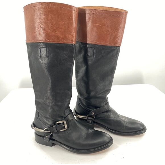 TRASK Leather Harness Riding Boots - Picture 5 of 15